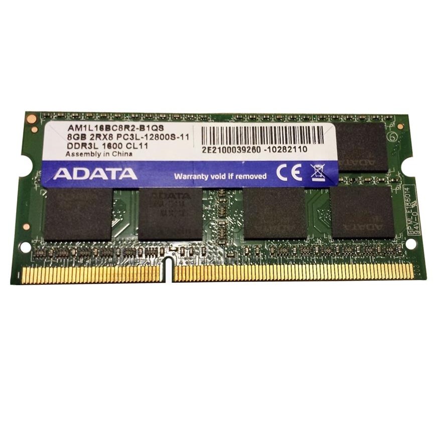 Begagnat Adata 8GB DDR3L (1x8GB) SODIMM 2Rx8 PC3L-12800S 1600MHz AM1L16BC8R2-B1QS