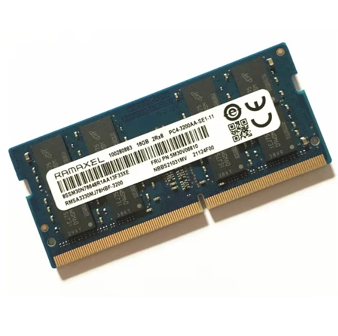 Begagnat 16GB DDR4 (1x16GB) Ramaxel SODIMM 2Rx8 PC4-3200AA 3200MHz RMSA3330MJ78HBF-3200
