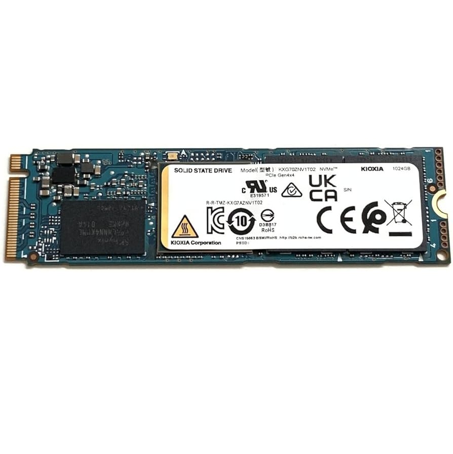 Begagnad Kioxia SSD 1TB XG7 M.2 2280 NVMe PCIe Gen4 x4 KXG7AZNV1T02
