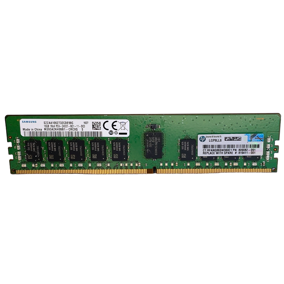 Begagnat Samsung 16GB DDR4 (1x16GB) 1Rx4 PC4-2400T 2400MHz ECC RDIMM M393A2K40BB1-CRC0Q