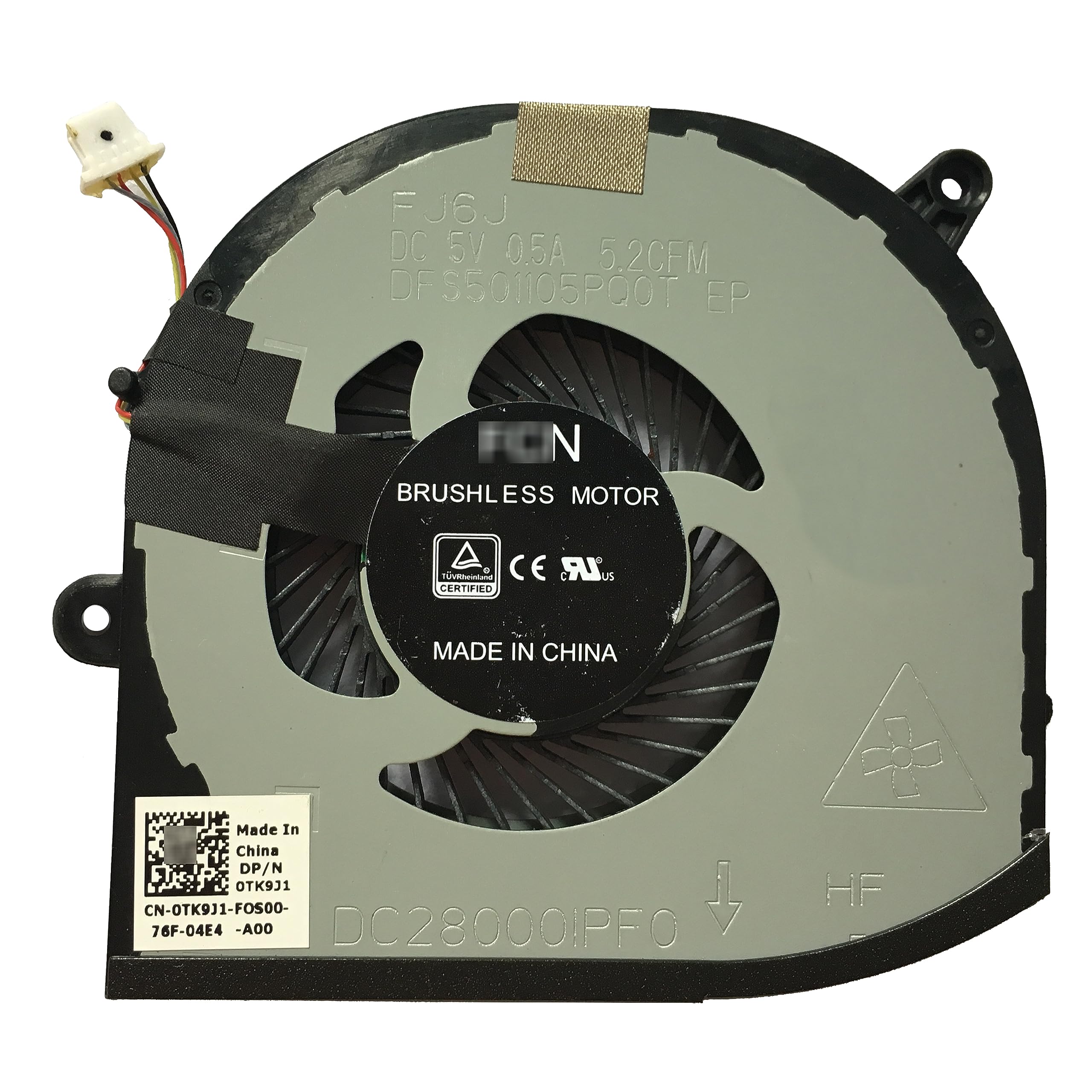 NY! GPU Fan Fläkt Dell XPS 15 9570 9560 Precision 5530 5520 0TK9J1