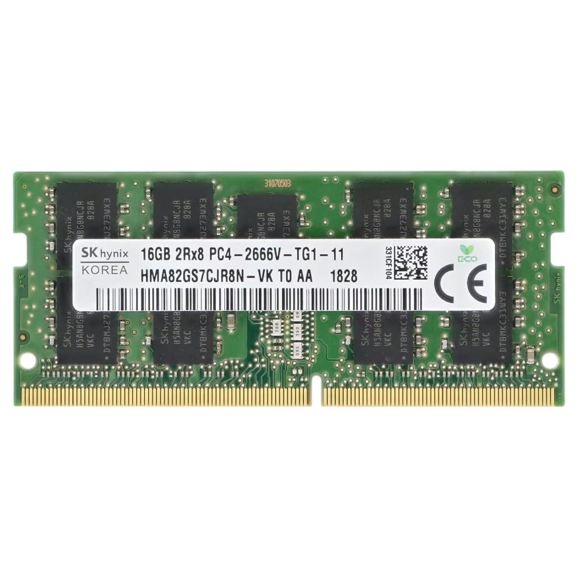 Begagnat SK Hynix 16GB DDR4 (1x16GB) SODIMM ECC 2Rx8 PC4-2666V 2666MHz HMA82GS7CJR8N-VK