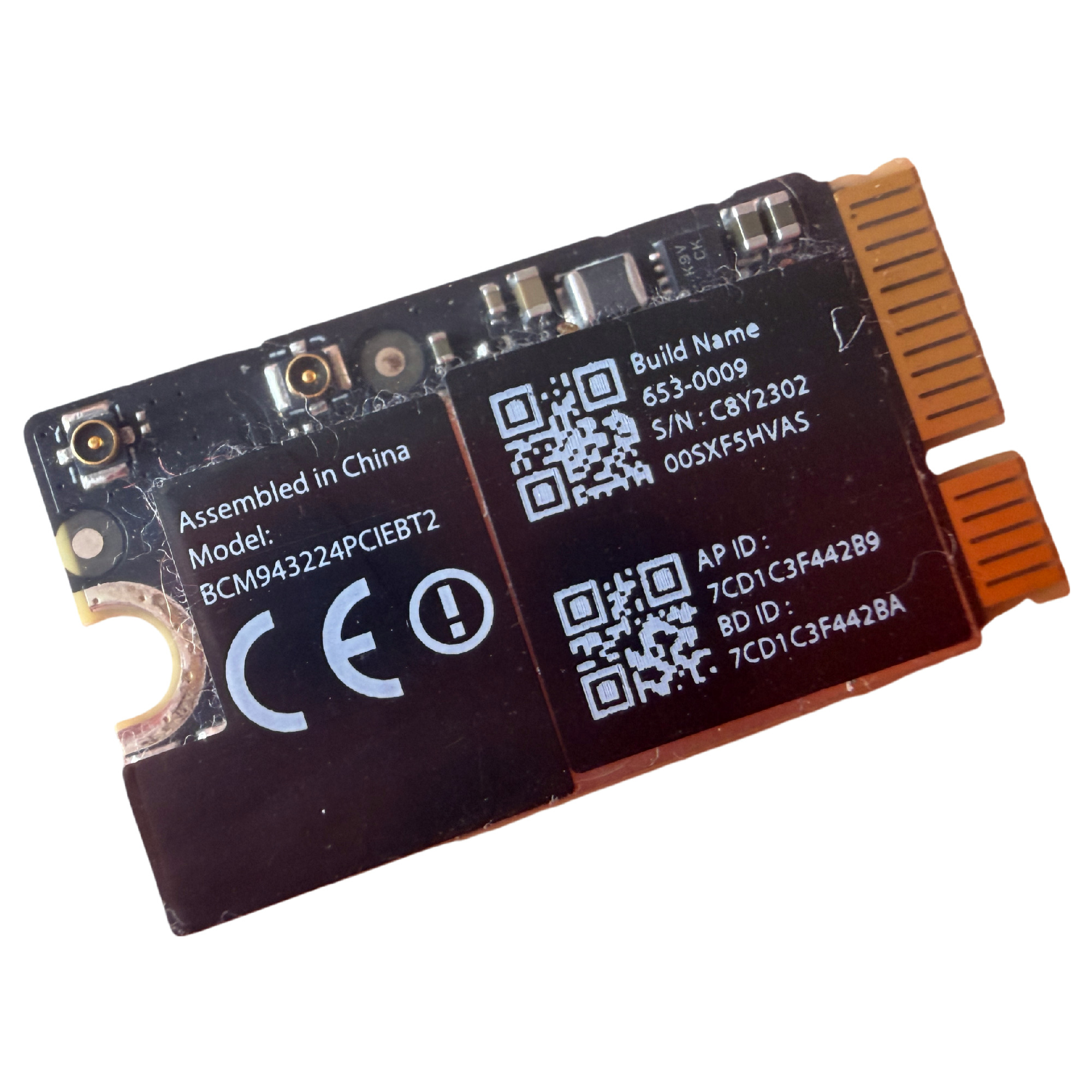 Begagnad WiFi Bluetooth Card BCM943224PCIEBT2 MacBook Air A1369 A1370 2010 2011