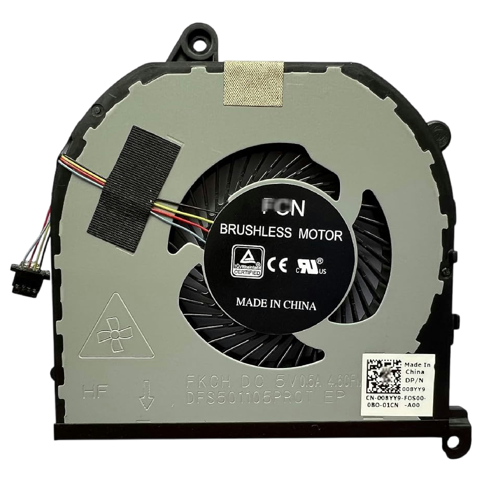 NY! CPU Fan Fläkt Dell XPS 15 9570 7590 Precision 5530 5540 008YY9