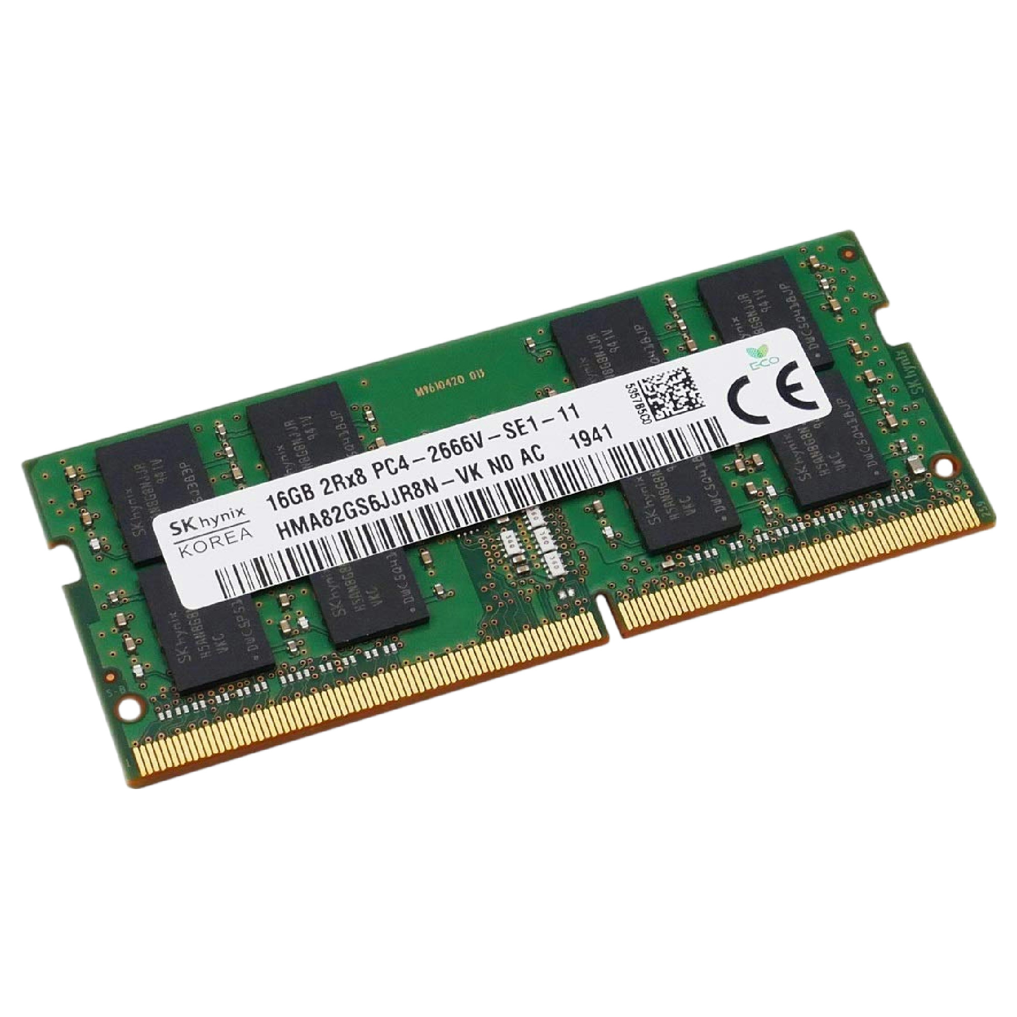 Begagnat SK Hynix 16GB DDR4 (1x16GB) SODIMM 2Rx8 PC4-2666V 2666MHz HMA82GS6CJR8N-VK