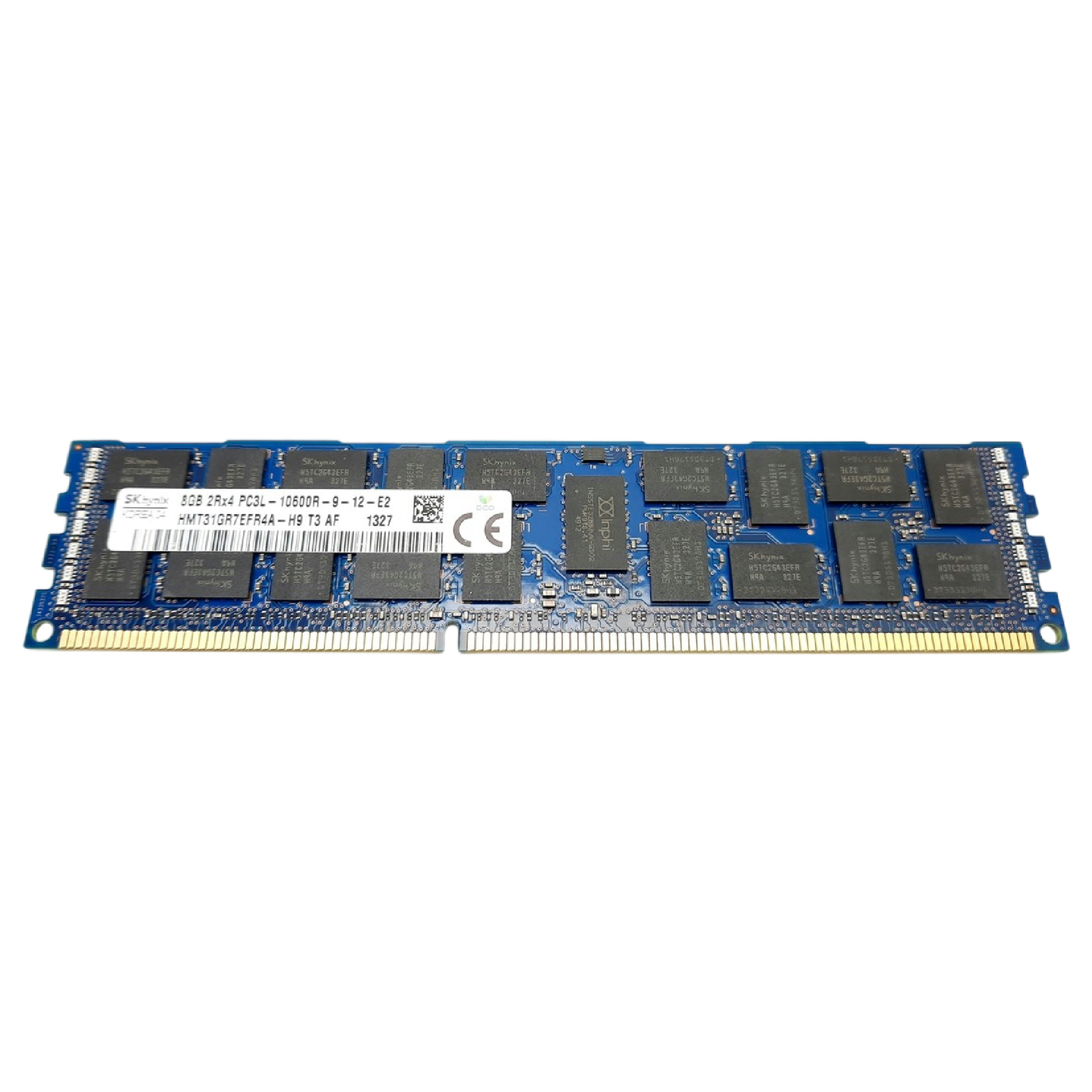 Begagnat Hynix 8GB DDR3L (1x8GB) RDIMM 2Rx4 ECC PC3L-10600R 1333MHz HMT31GR7EFR4A-H9