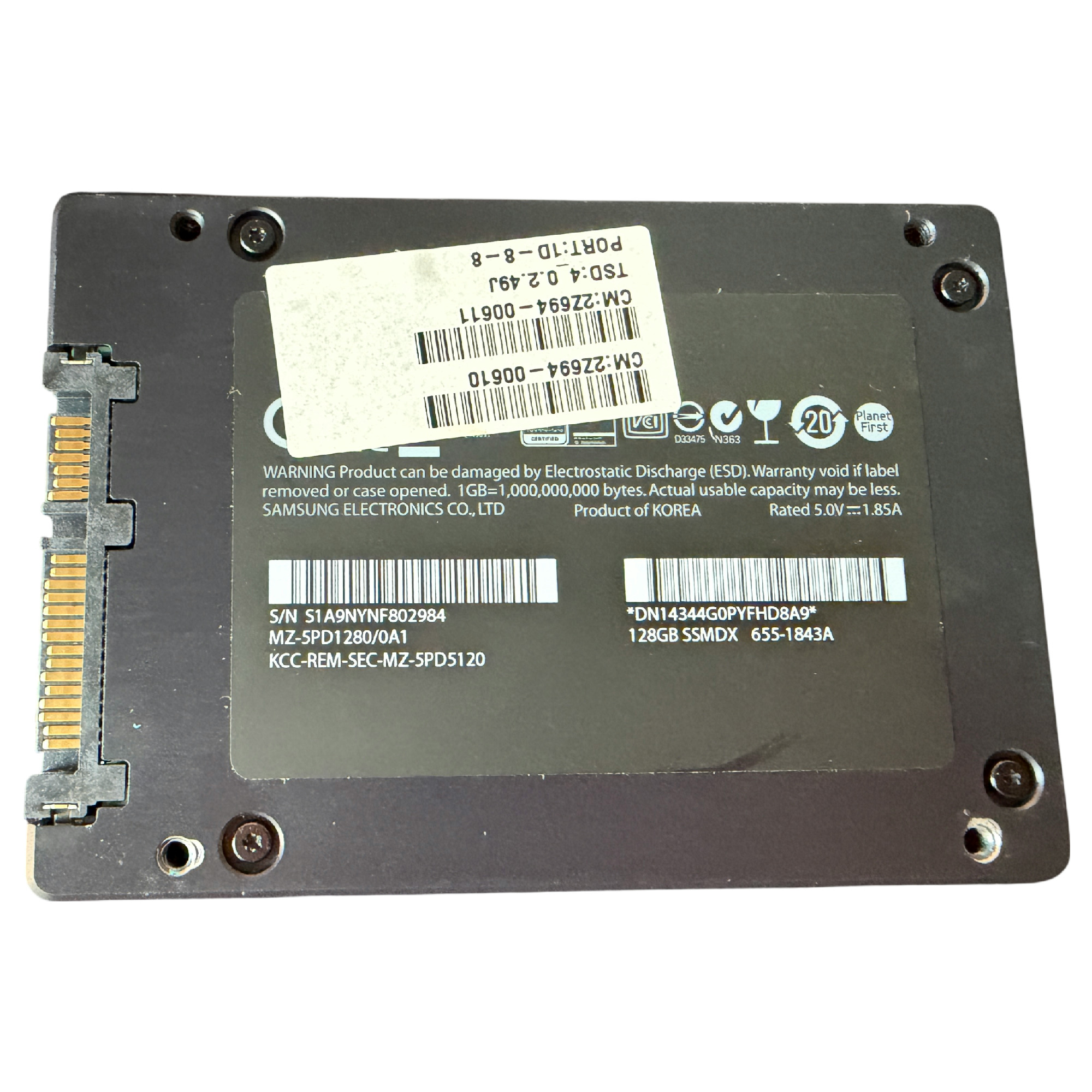 Begagnad Samsung SSD 128GB SATA 2.5" MZ-5PD1280/0A1