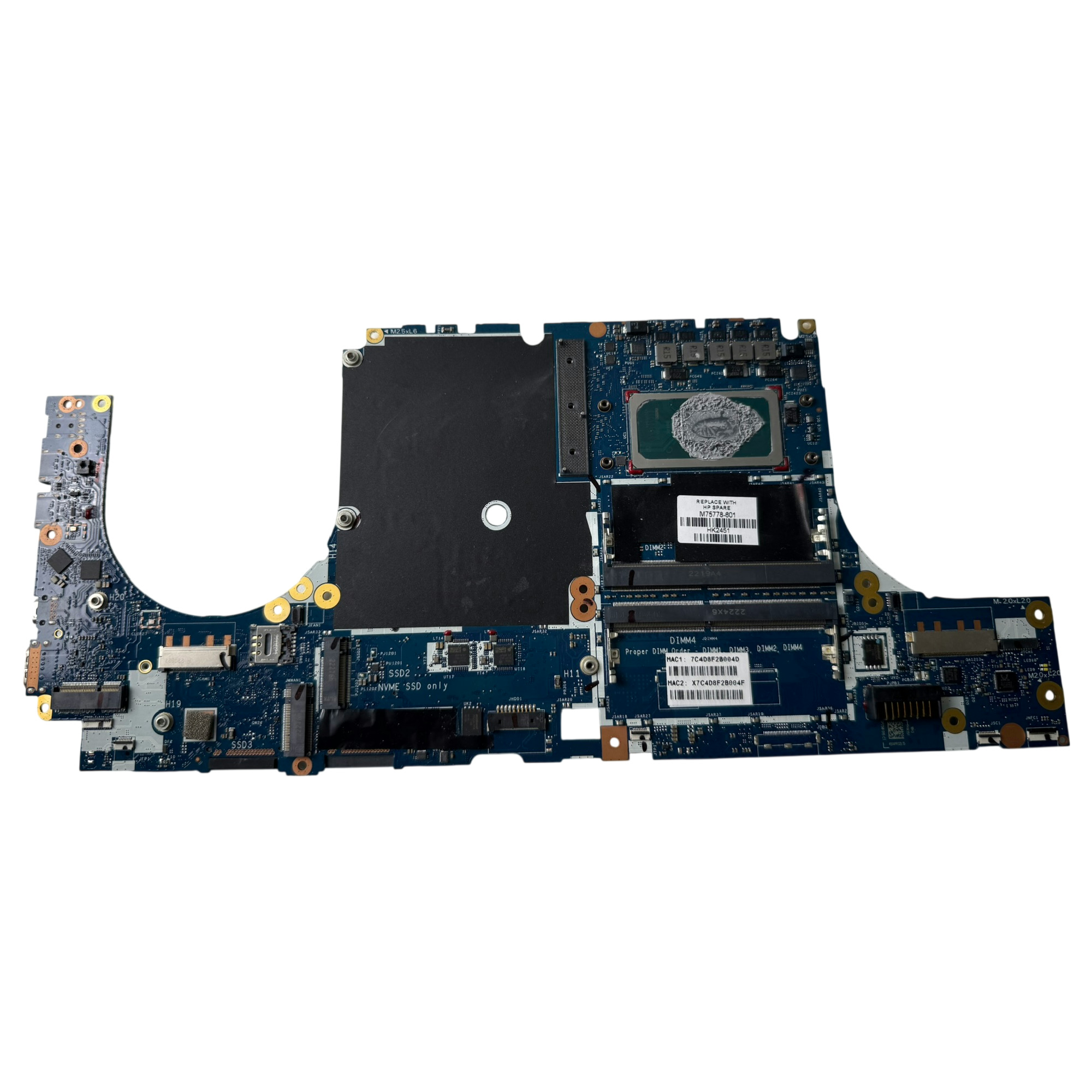 Begagnat HP ZBook Fury 15 G8 i7-11850H 2.5GHz Motherboard M75778-601 GPZ50-LA-K771P