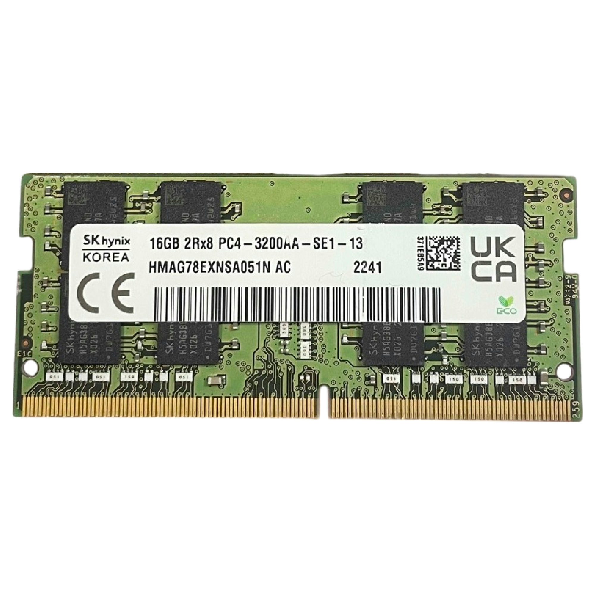Begagnat SK Hynix 16GB DDR4 (1x16GB) SODIMM 2Rx8 PC4-3200AA 3200MHz HMAG78EXNSA051N