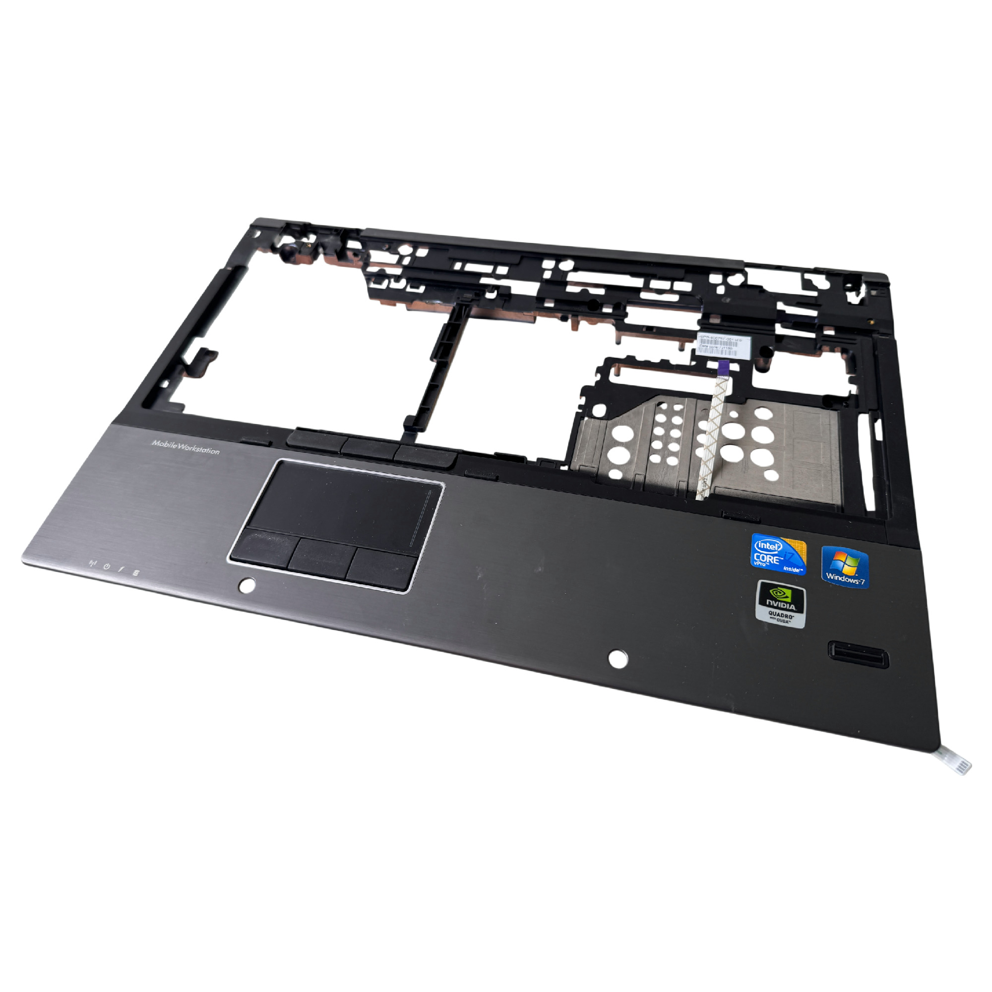 Begagnad HP Elitebook 8540W Palmrest W/ Touchpad Cables 595777-001 600761-001