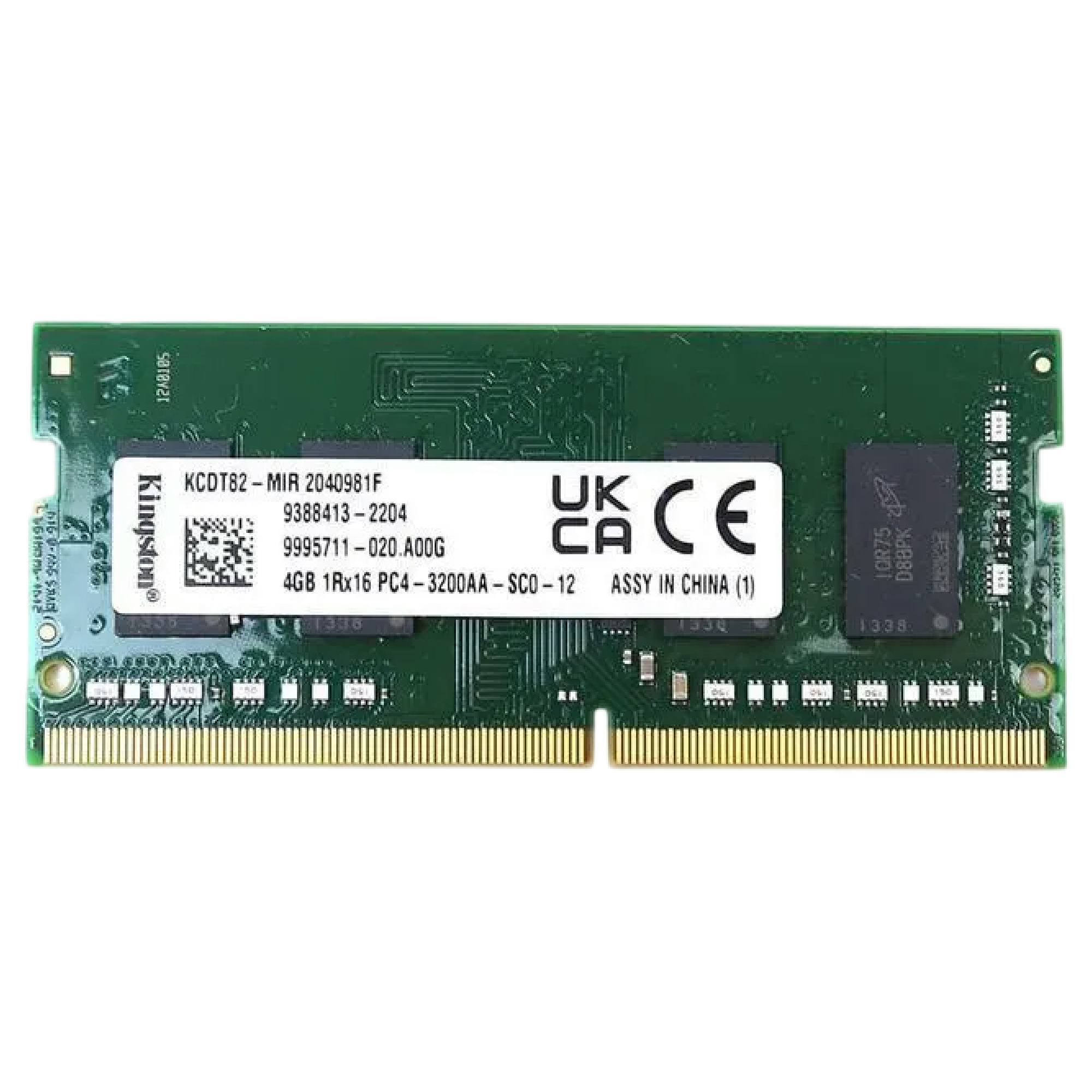 Begagnat Kingston 4GB DDR4 (1x4GB) SODIMM 1Rx16 PC4-3200AA 3200MHz KCDT82