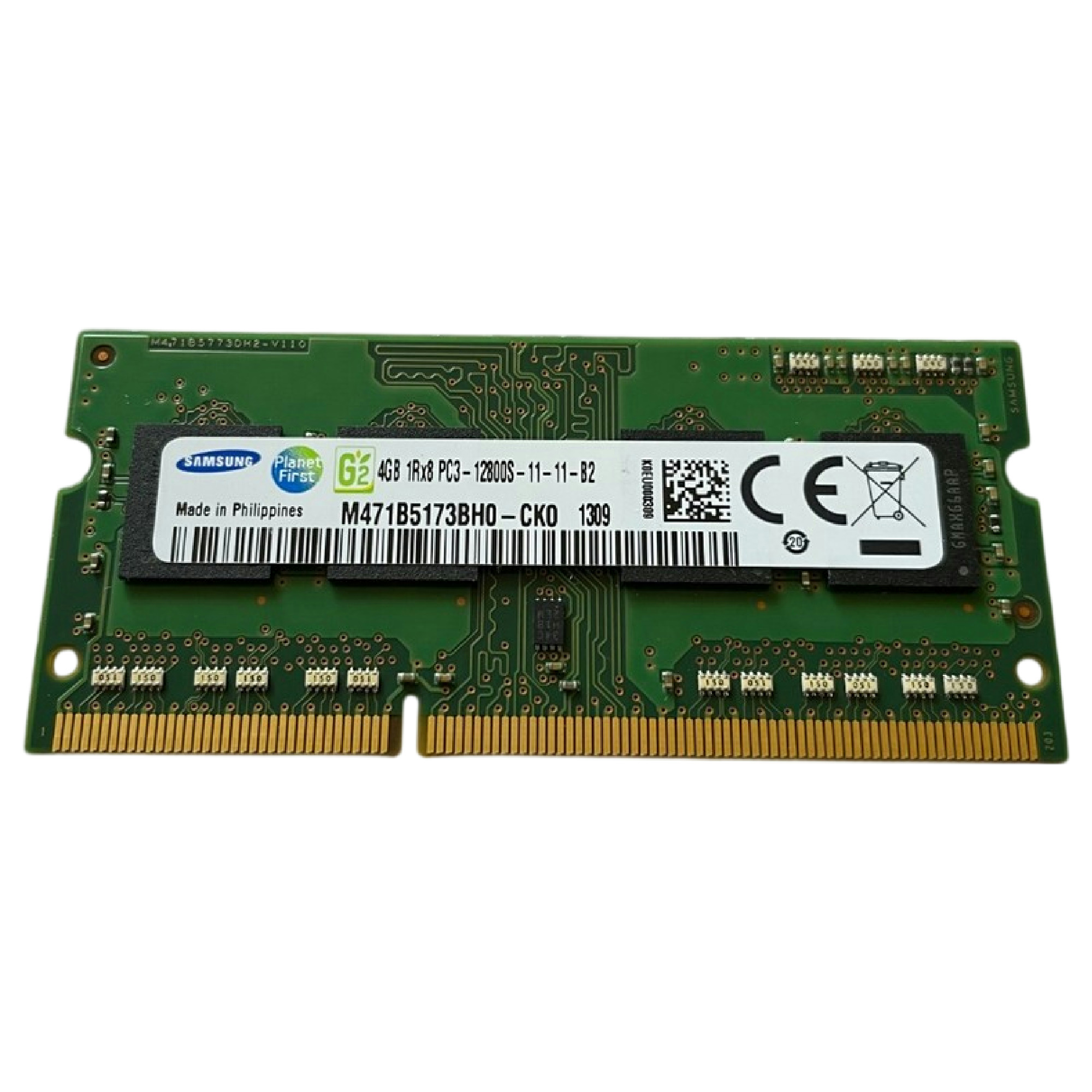 Begagnat Samsung 4GB DDR3 (1x4GB) SODIMM 1Rx8 PC3-12800S 1600MHz M471B5173BH0-CK0