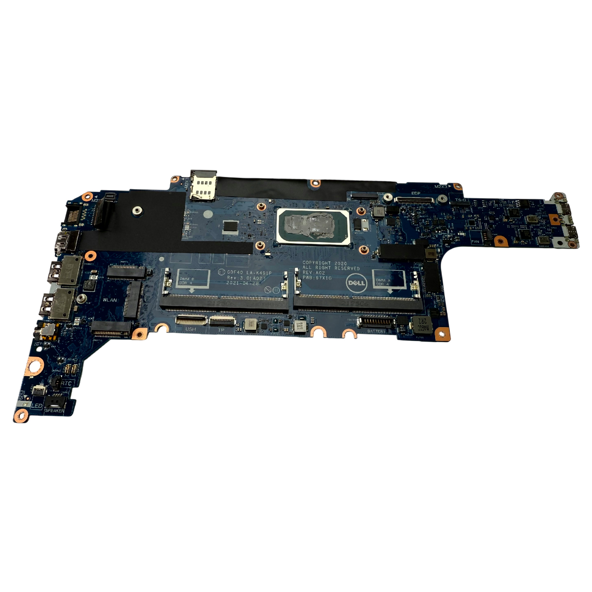 Begagnat Original Dell Moderkort Latitude 5420 Core i5-1135G7 Motherboard 14P1W 014P1W