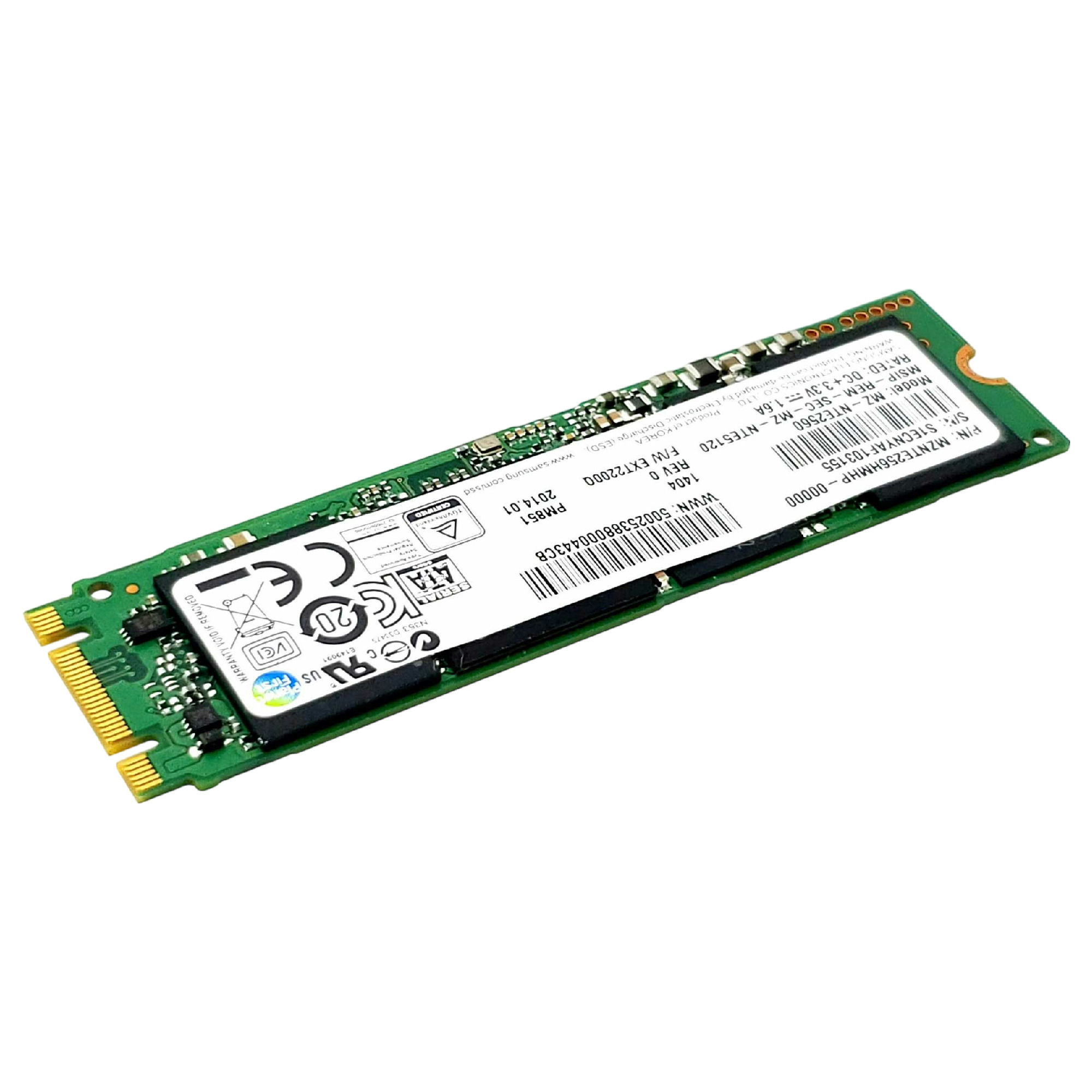 Begagnad 256GB Samsung PM871a SSD M2 2280 SATA MZNLN256HMHQ