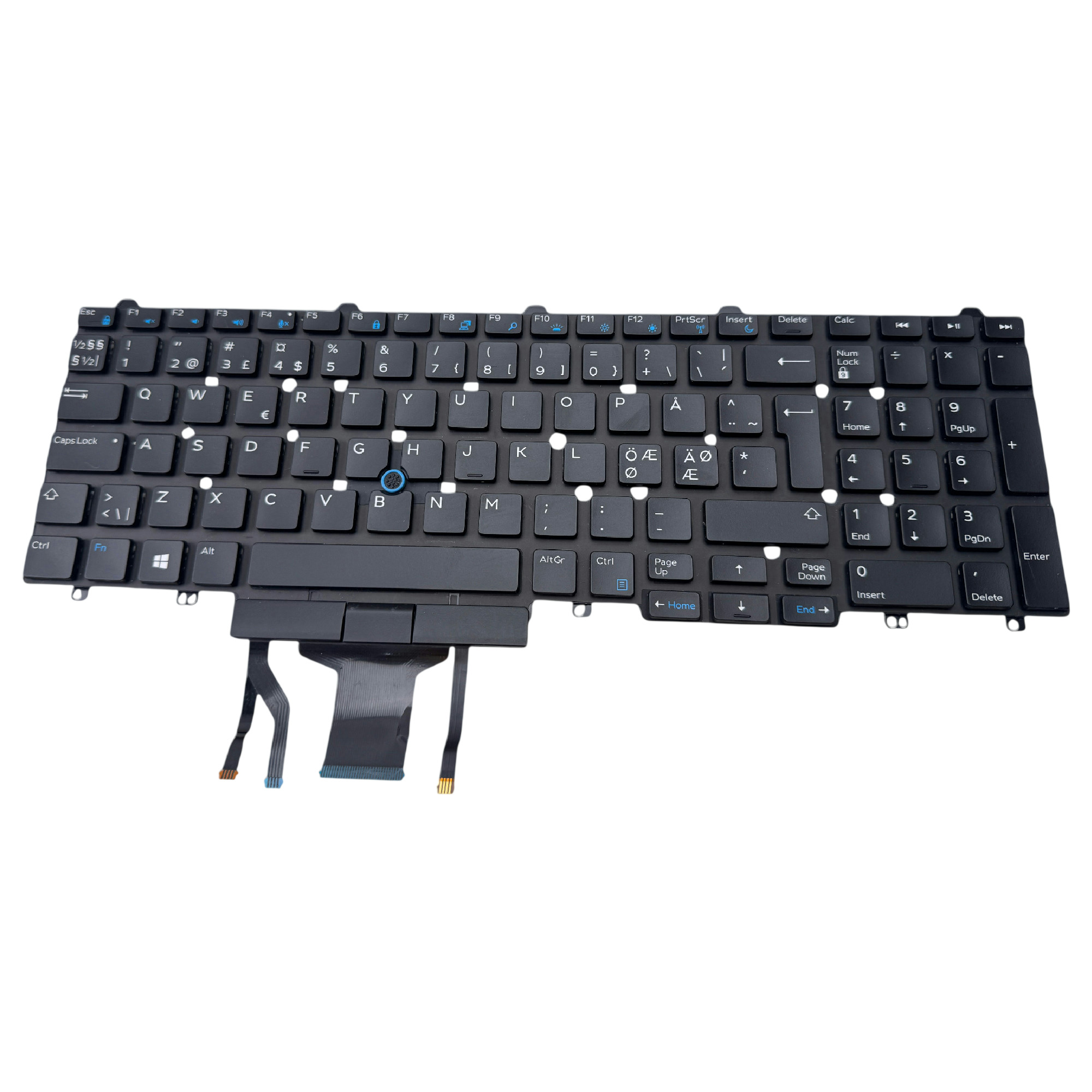Begagnat 0MFKWK Dell Nordic Keyboard Precision 3510 7510 7520 7710 7720 Tangentbord