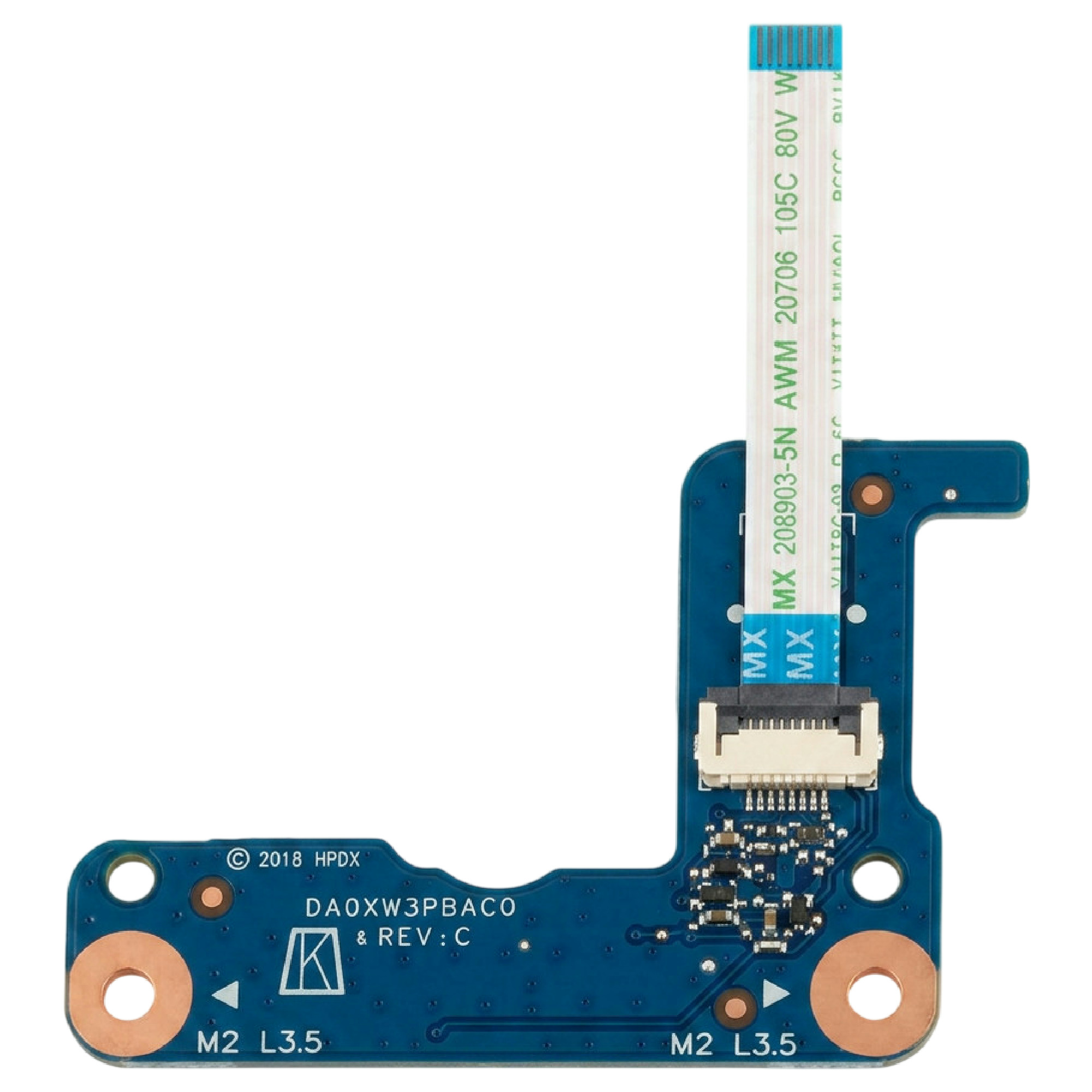 Begagnat Original HP Zbook17 G5 G6 Power Button Switch Board DA0XW3PBAC0