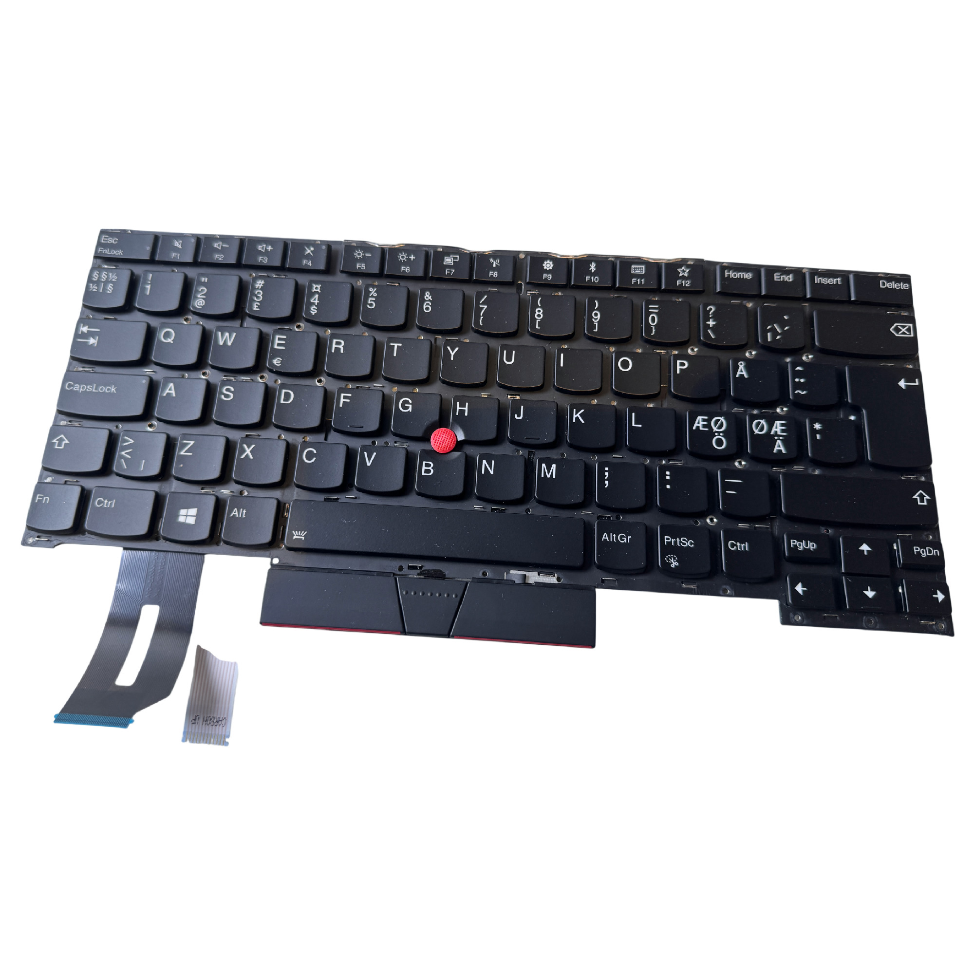 Begagnat Lenovo Nordic Backlit Keyboard Thinkpad T490s T495s T14s P1 X1 Extreme Gen1 Gen2