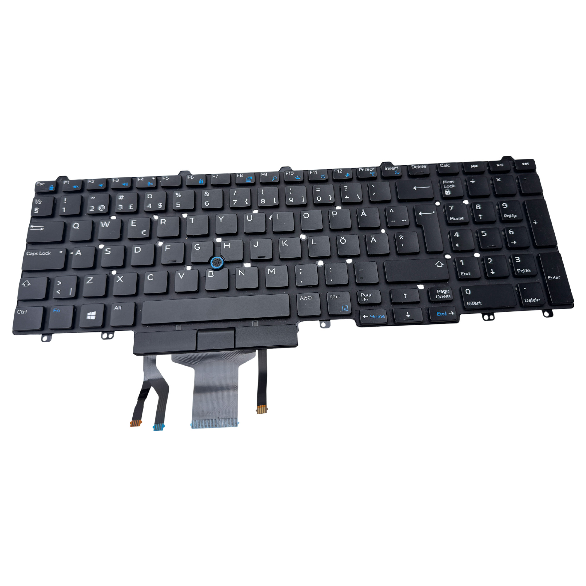 01XN1N Dell Swedish Keyboard 5580 5590 5591 Precision 7520 7710 7720 Tangentbord