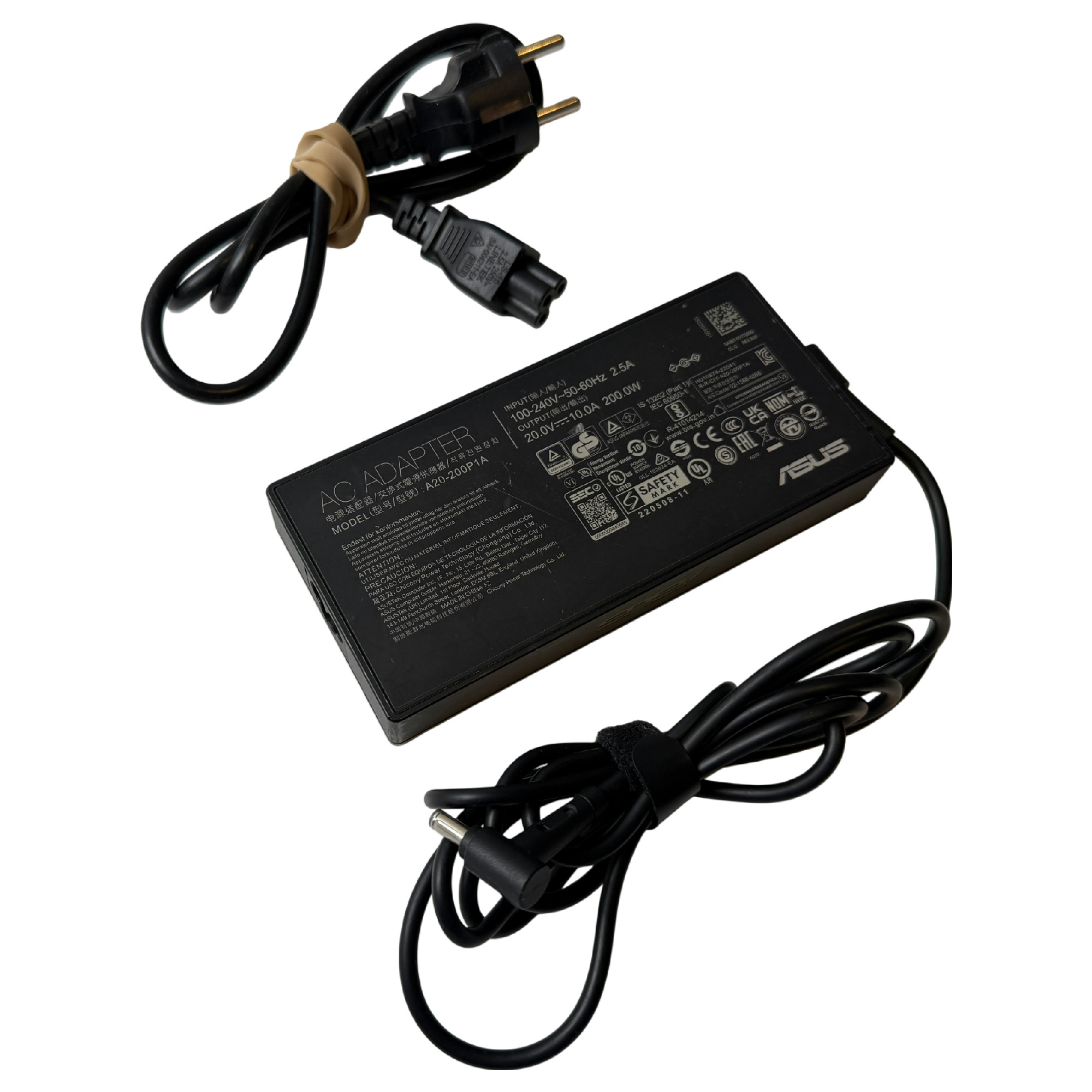 Begagnad Original Laddare 200W ASUS ROG TUF ProArt 20V 10A Modell A20-200P1A