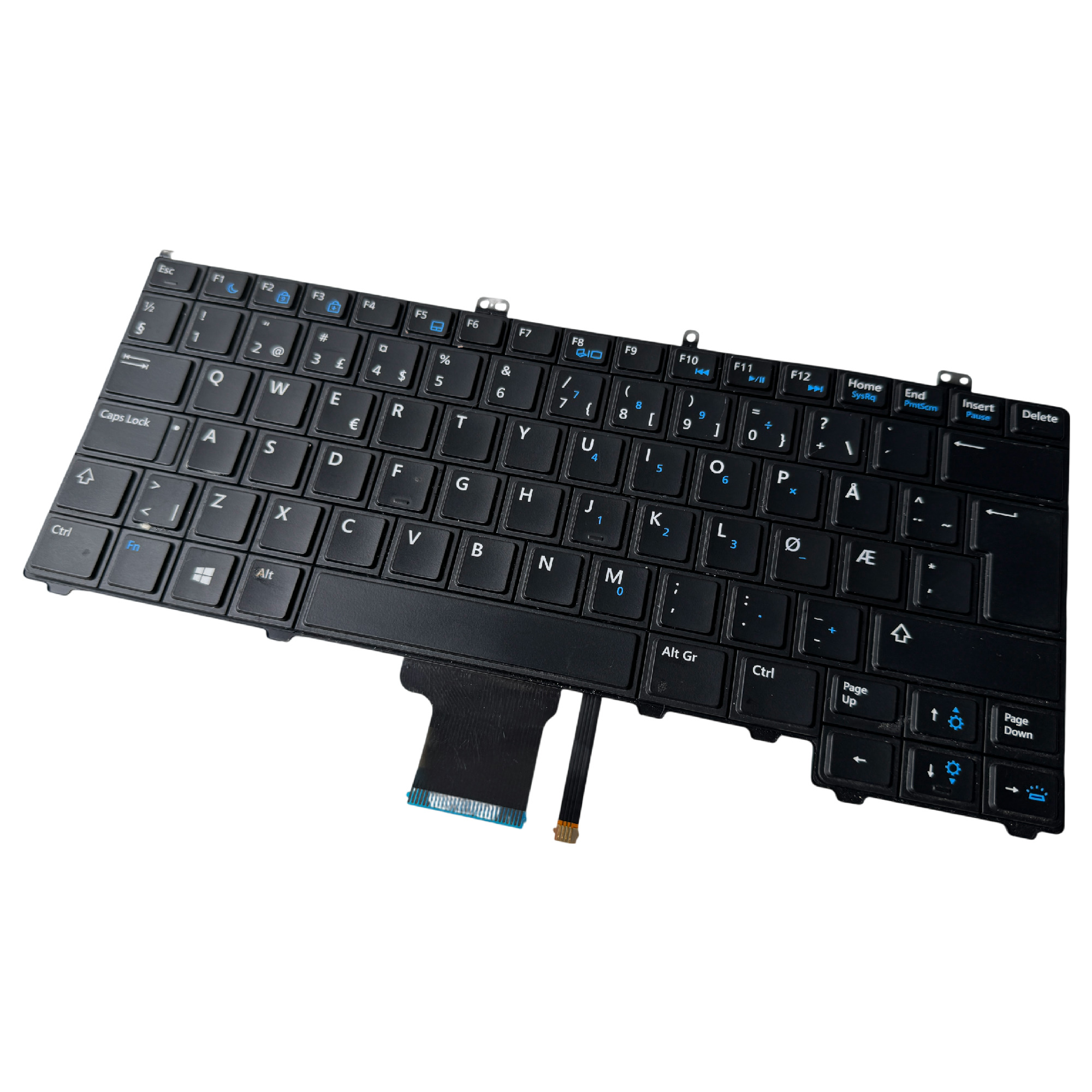 Begagnat Dell Latitude 12 12-7000 E7440 E7240 Tangentbord Keyboard 0081NR (Norsk)
