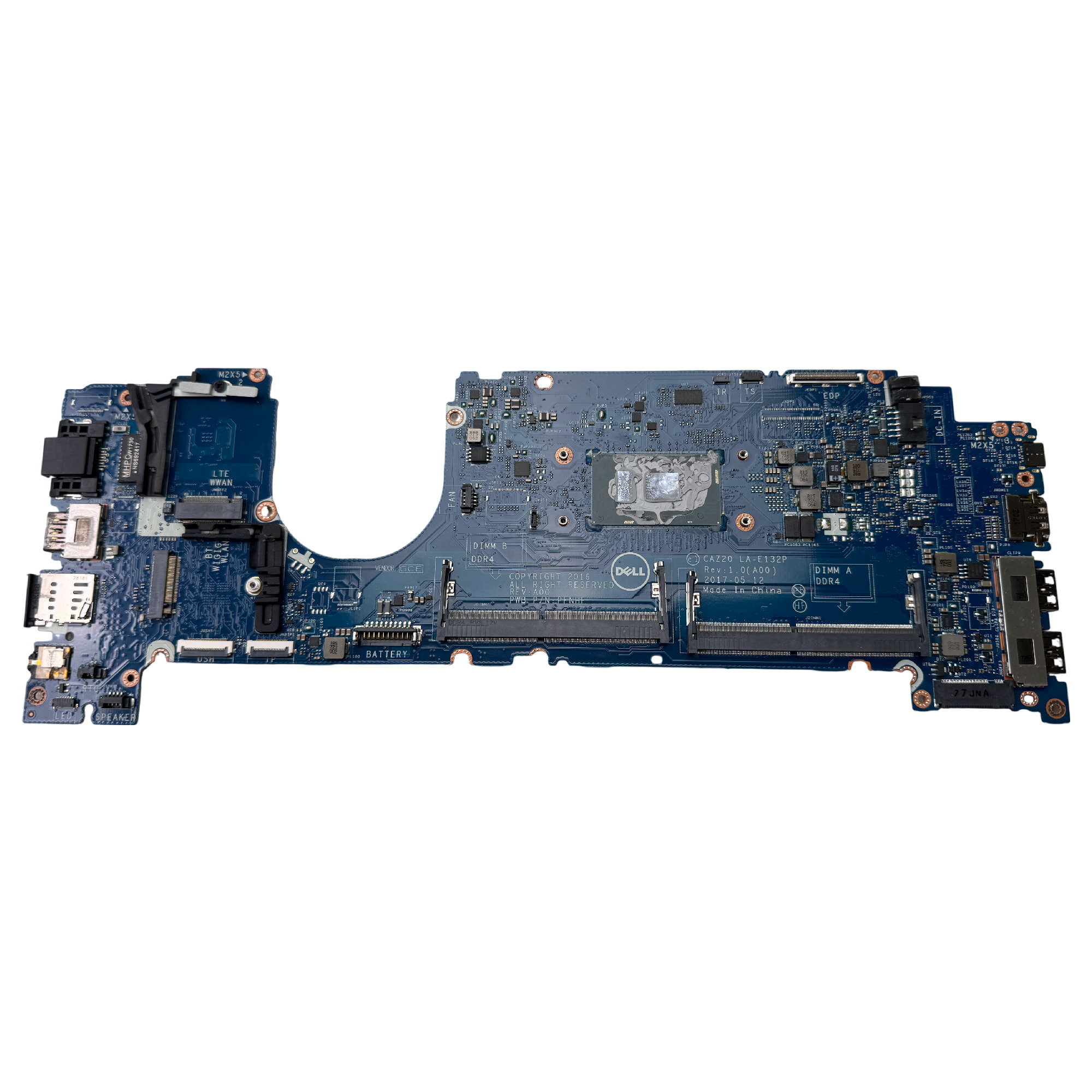 Begagnat Dell Original Moderkort Core i5-7300U LA-E132P 0R0YRF Latitude 7480