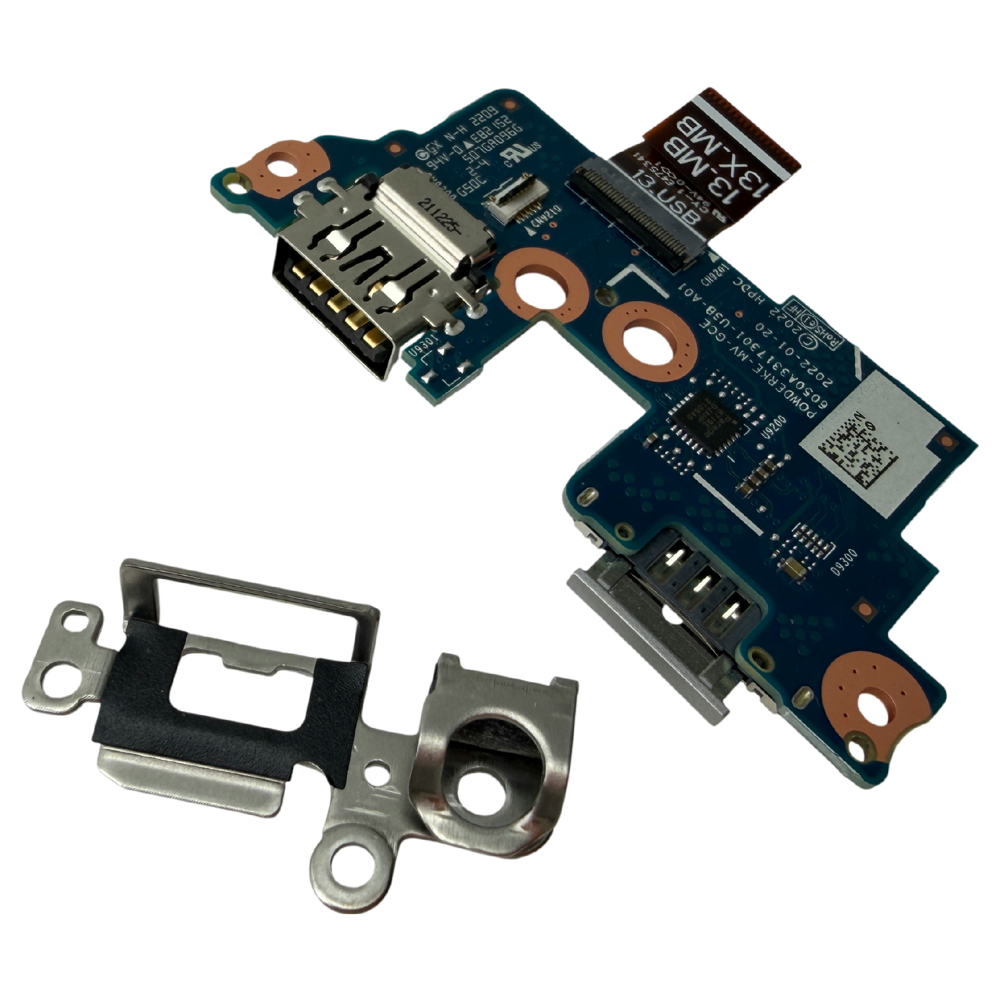 Begagnat HP Original USB SD Card Reader Board 6050A3317301-USB-A01 EliteBook 830 835 G9 G10