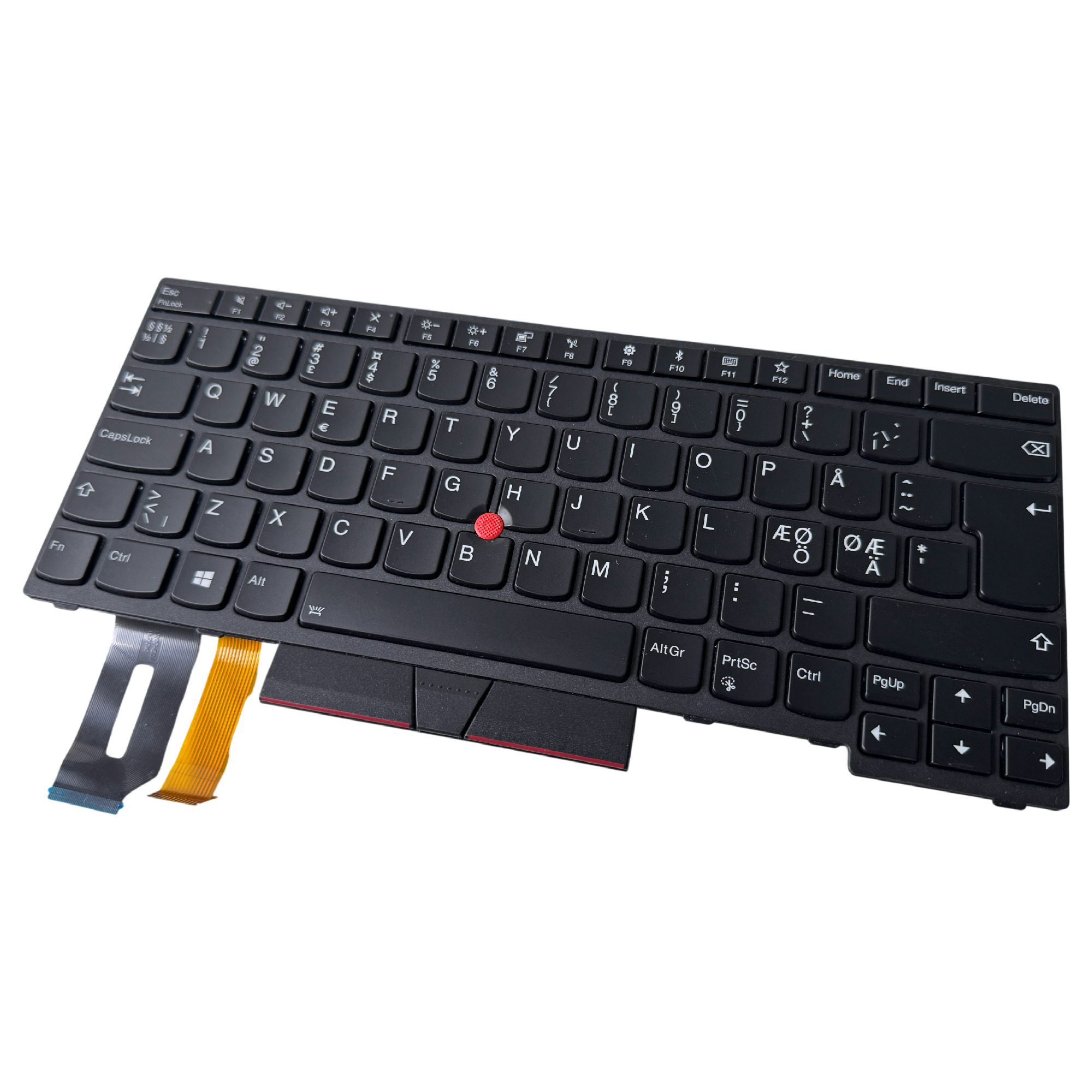 Begagnat Lenovo Nordic Keyboard Thinkpad E480 E490 L380 L390 L480 T480s T490 P43S FRU 01YP319