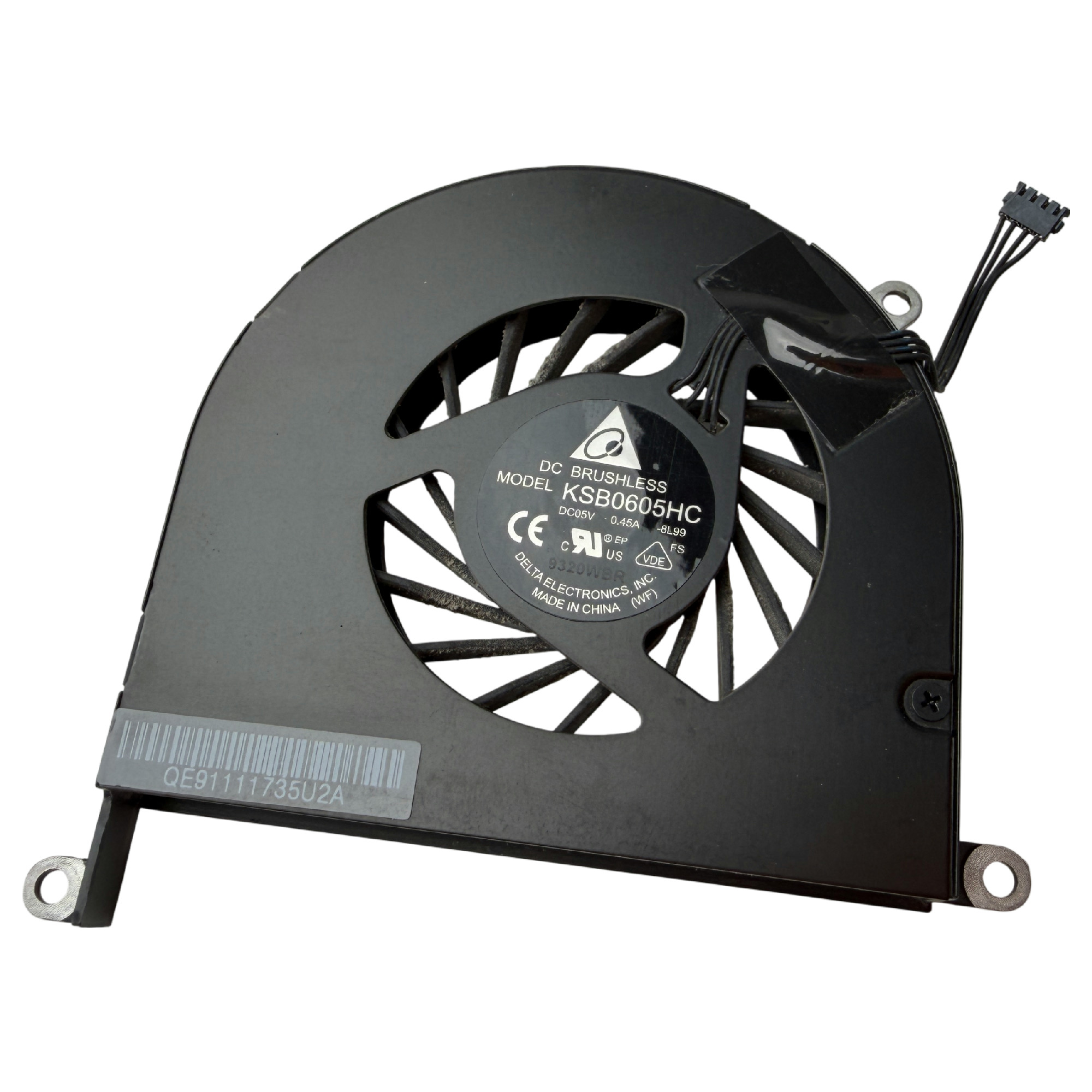 Begagnad Original CPU Fan Fläkt KSB0605HC-8L99 MacBook Pro A1297 EMC 2272