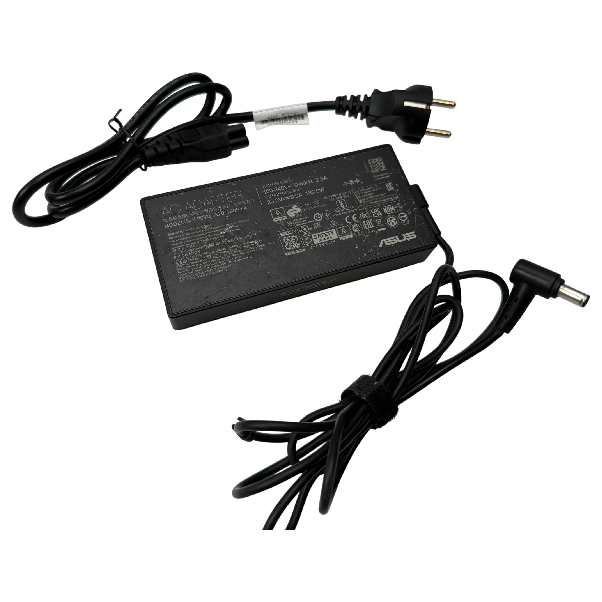 Begagnad Original Laddare 180W ASUS ROG TUF Gaming 20V 9A Modell A20-180P1A