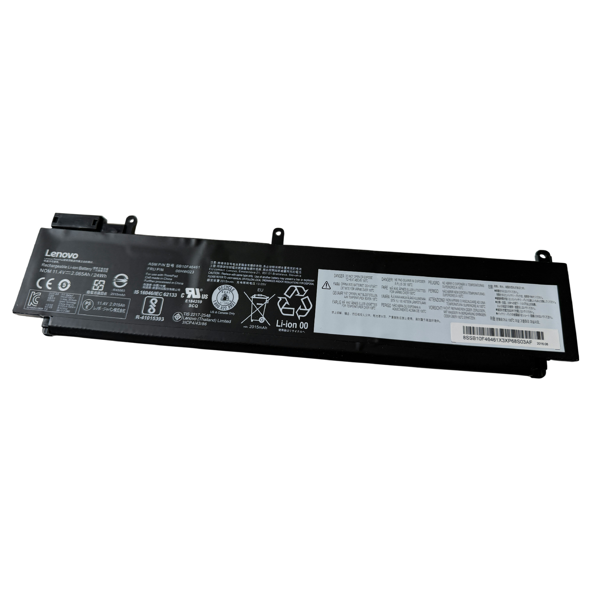 Begagnat Original Batteri Lenovo T460s T470s Long SB10F46461 00HW023 11.4V 24Wh