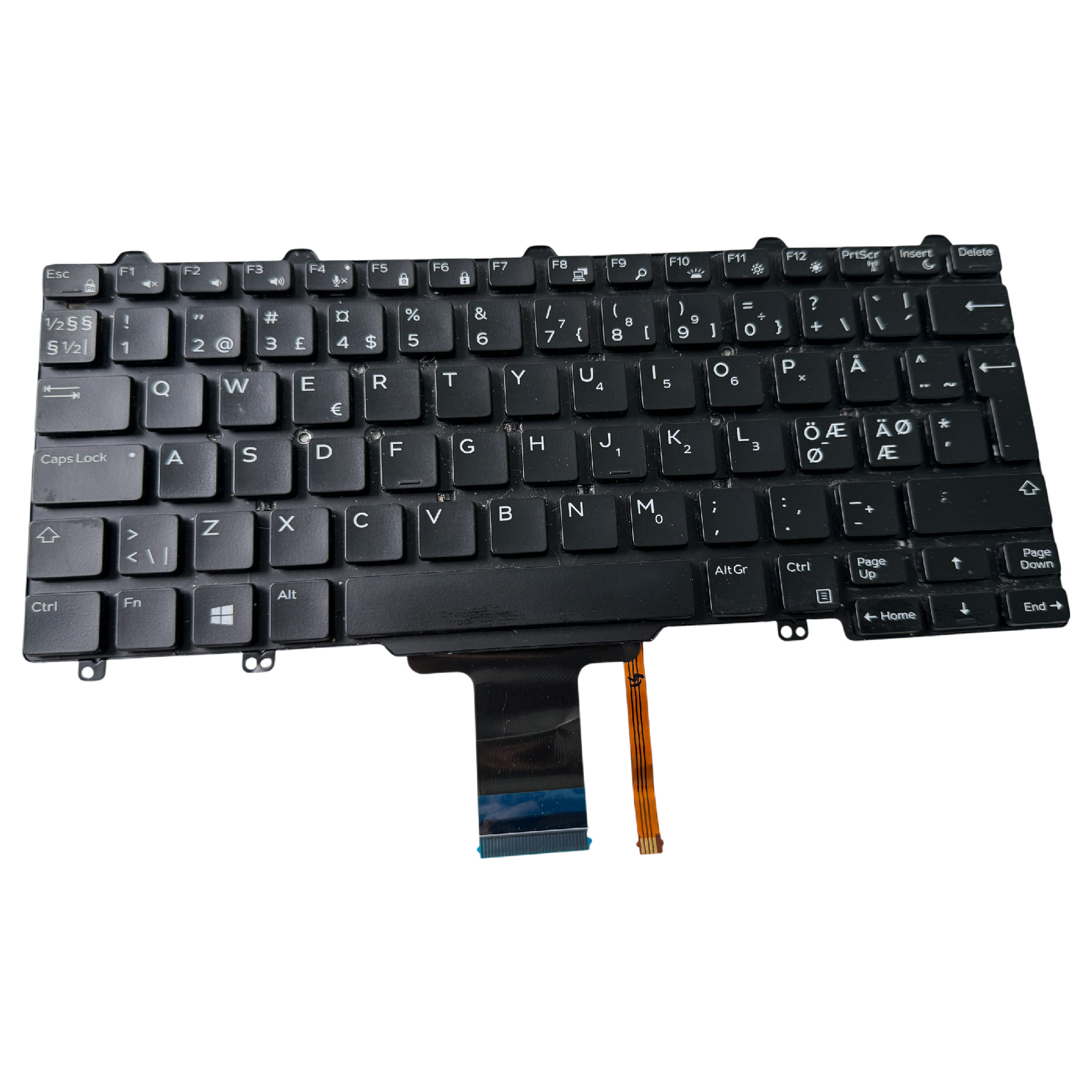 Begagnat Tangentbord Keyboard NORDIC Dell Latitude 5250 7250 XPS 12 9250 0FPR51