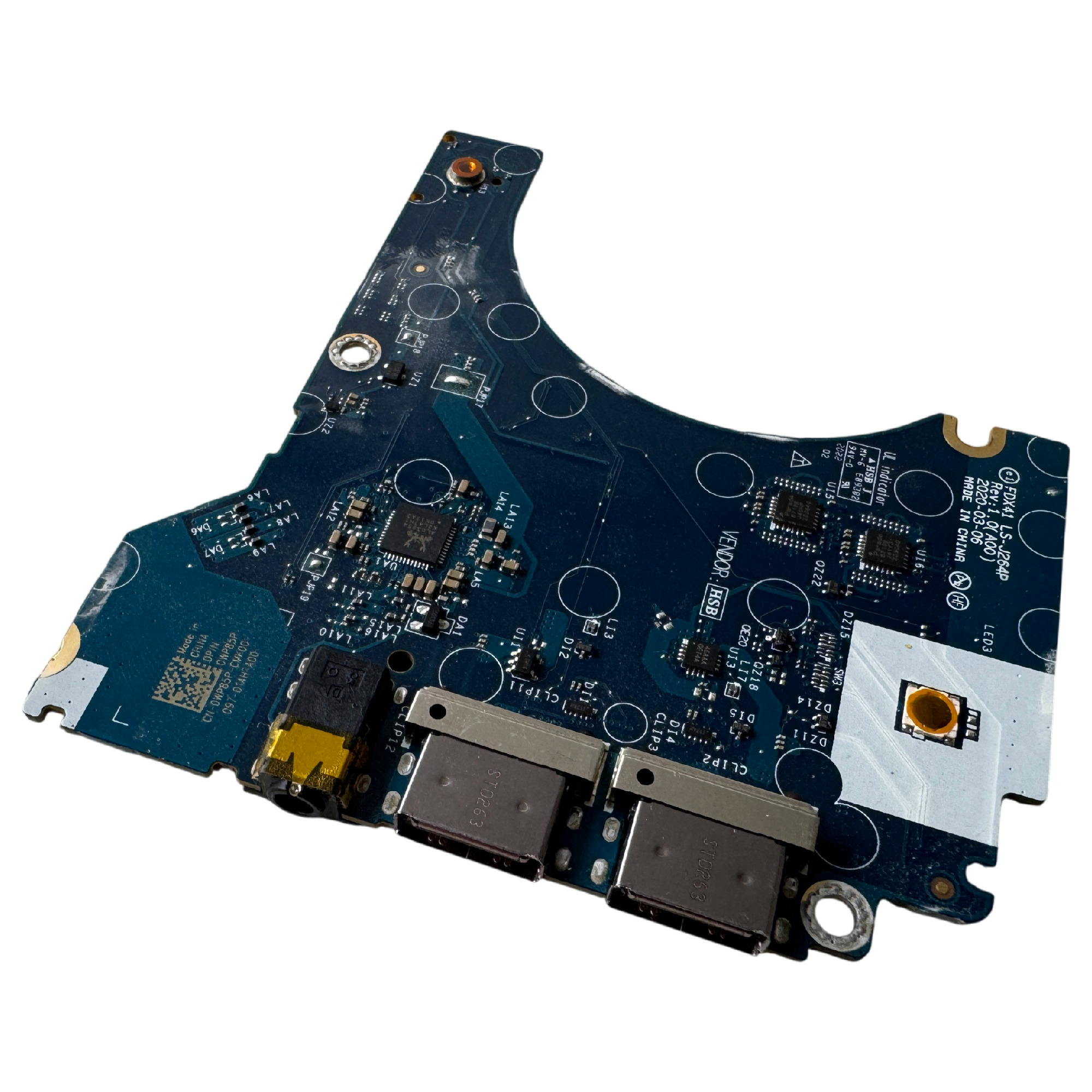 Begagnat Dell LS-J264P 0WP85P USB/Audio Port IO Circuit Board Dell Latitude 7410