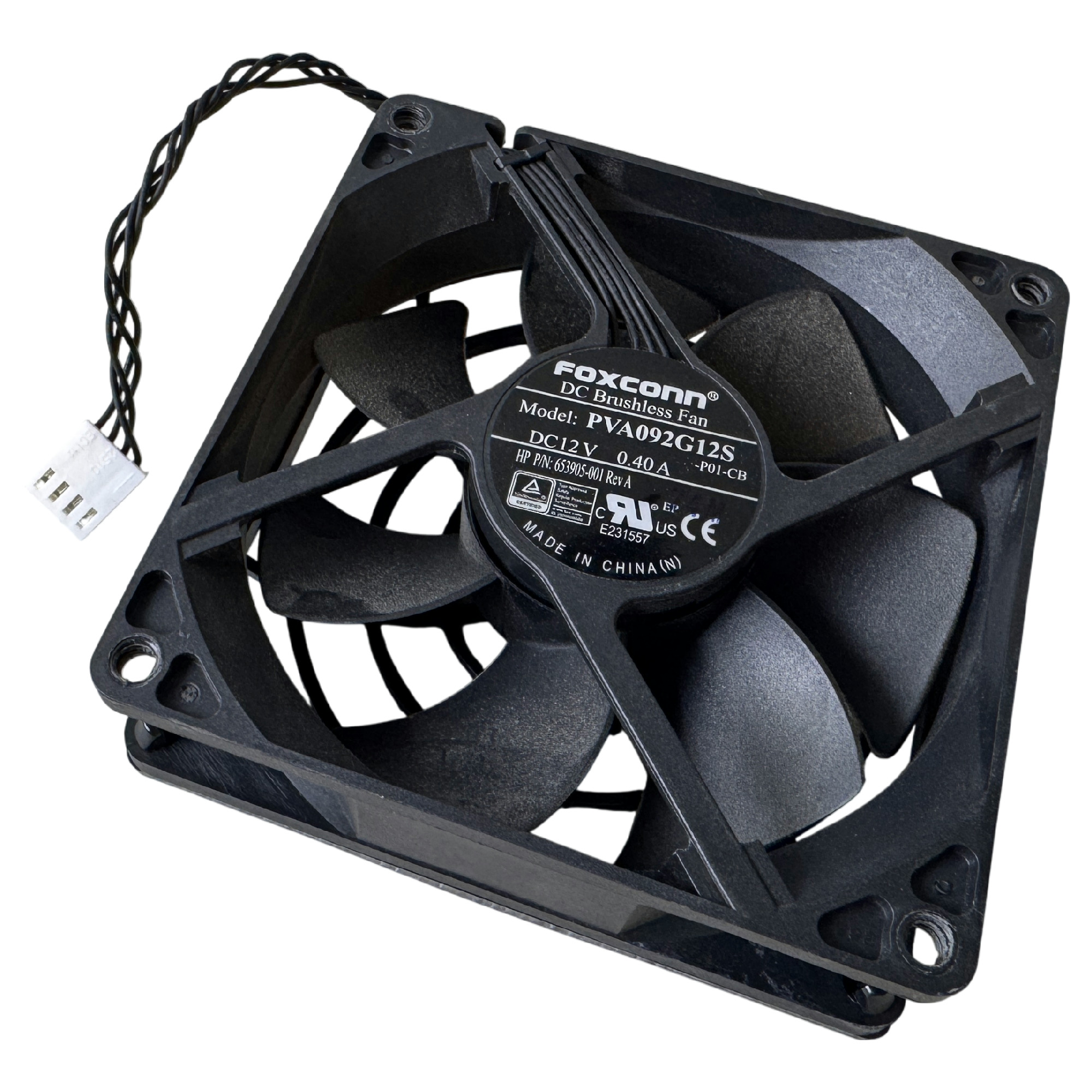 Begagnad Foxconn PVA092G12S DC12V 0.40A 90x90x25mm 4-wire pwm computer CPU cooling fan