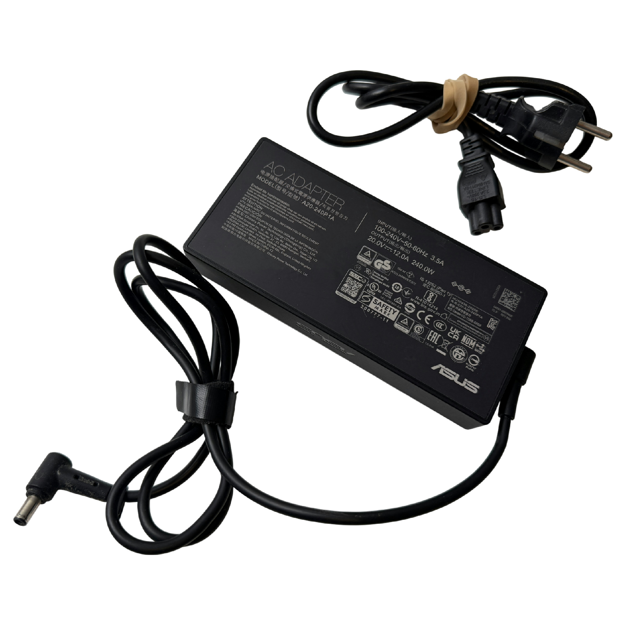 Begagnad Original Laddare 240W ASUS ROG TUF Gaming 20V 12A Modell A20-240P1A