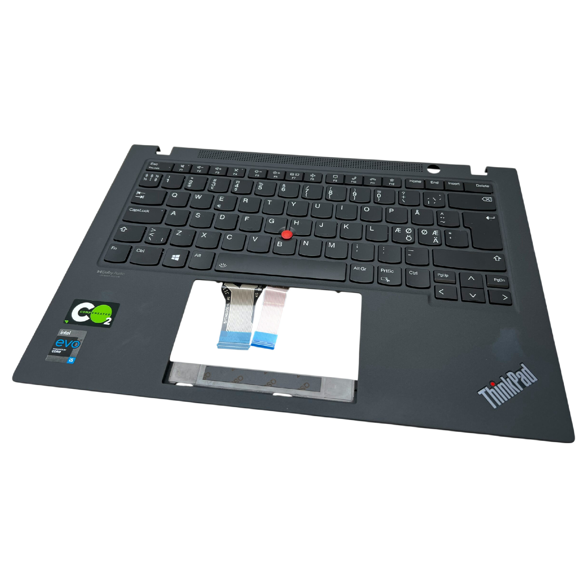 Begagnat Top Cover Upper Case Palmrest Lenovo ThinkPad T14s Gen2 Nordic Keyboard