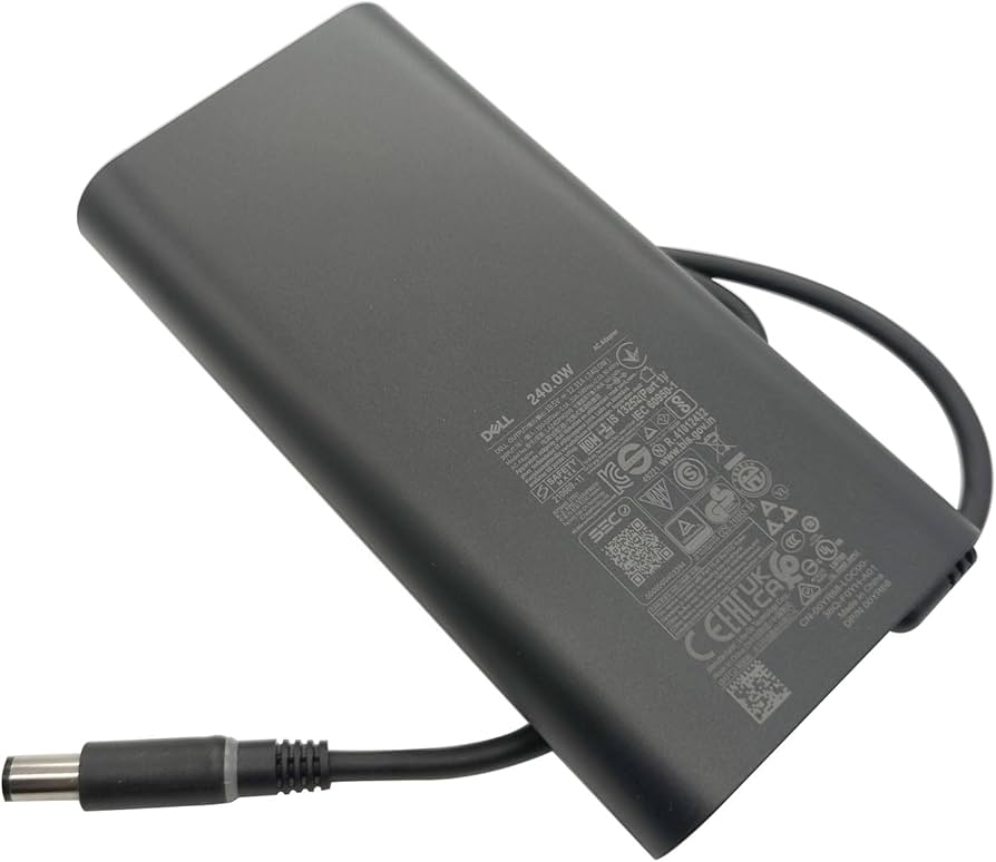 Begagnad Original Dell 240W Superslim Laddare 19.5V 12.31A 7,4×5,0mm LA240PM200