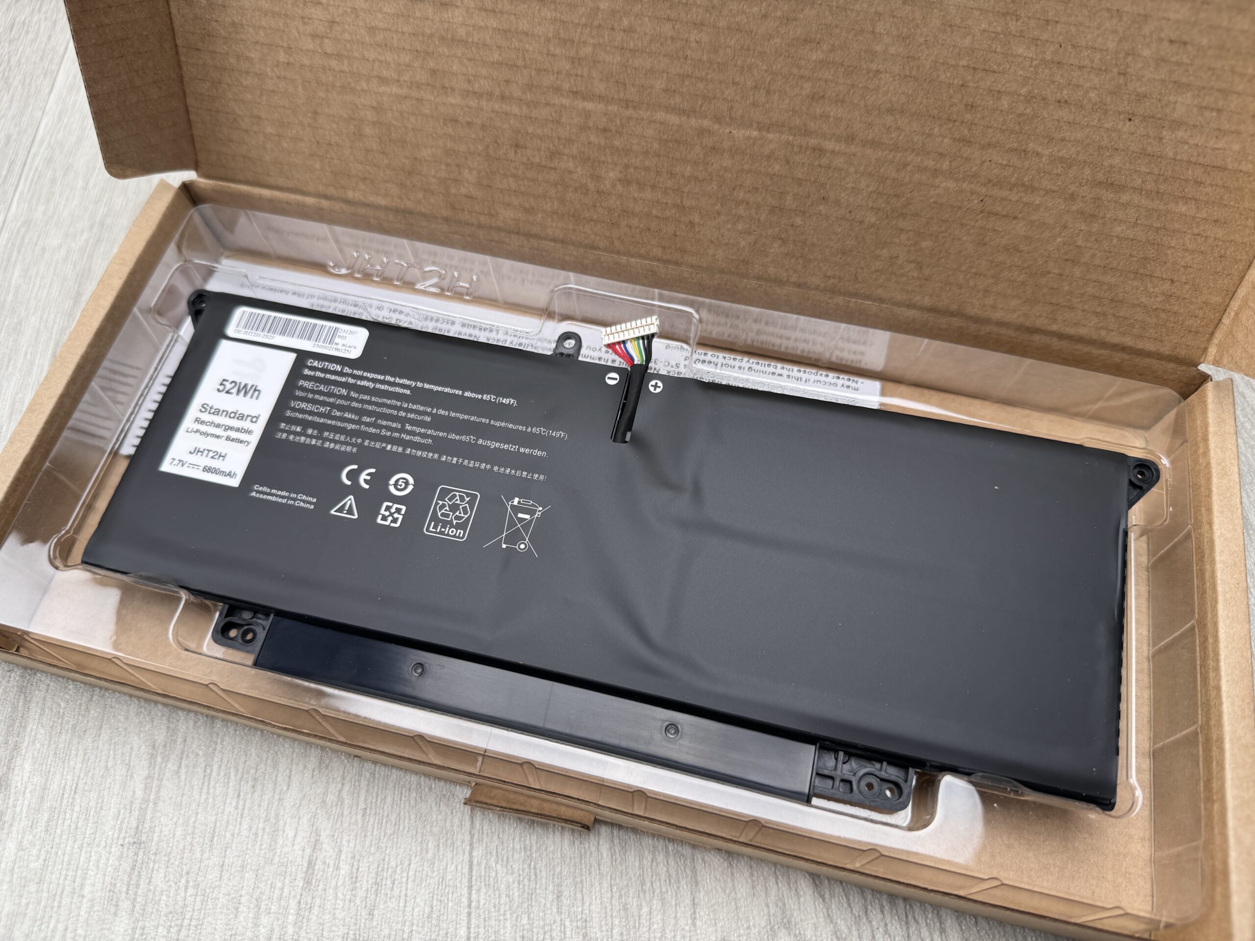 Nytt! Batteri Dell Latitude 7310 7410 7,6V 52Wh JHT2H