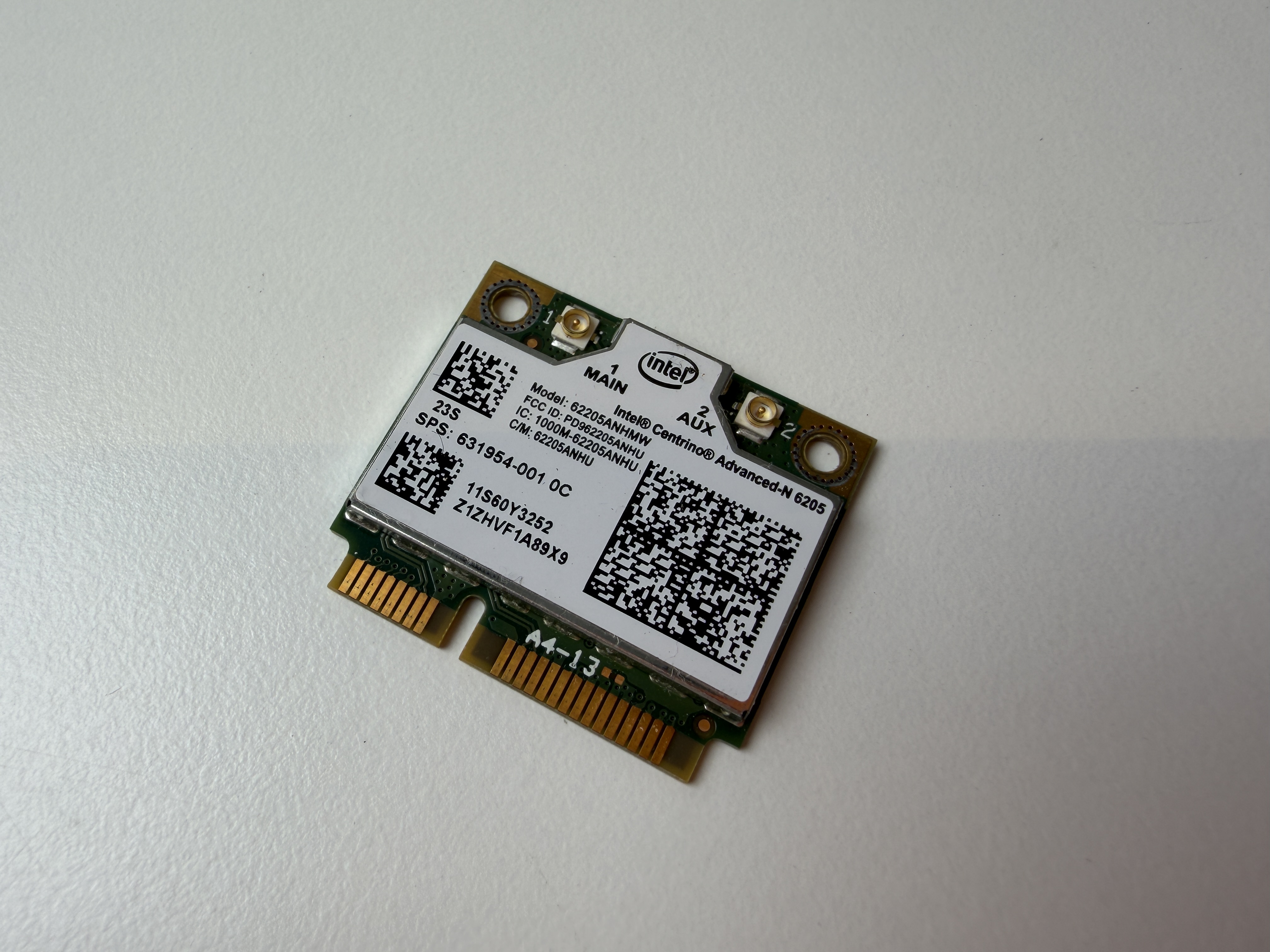 Begagnat Original Intel Centrino Advanced-N 6205 WiFi-kort 631954-001