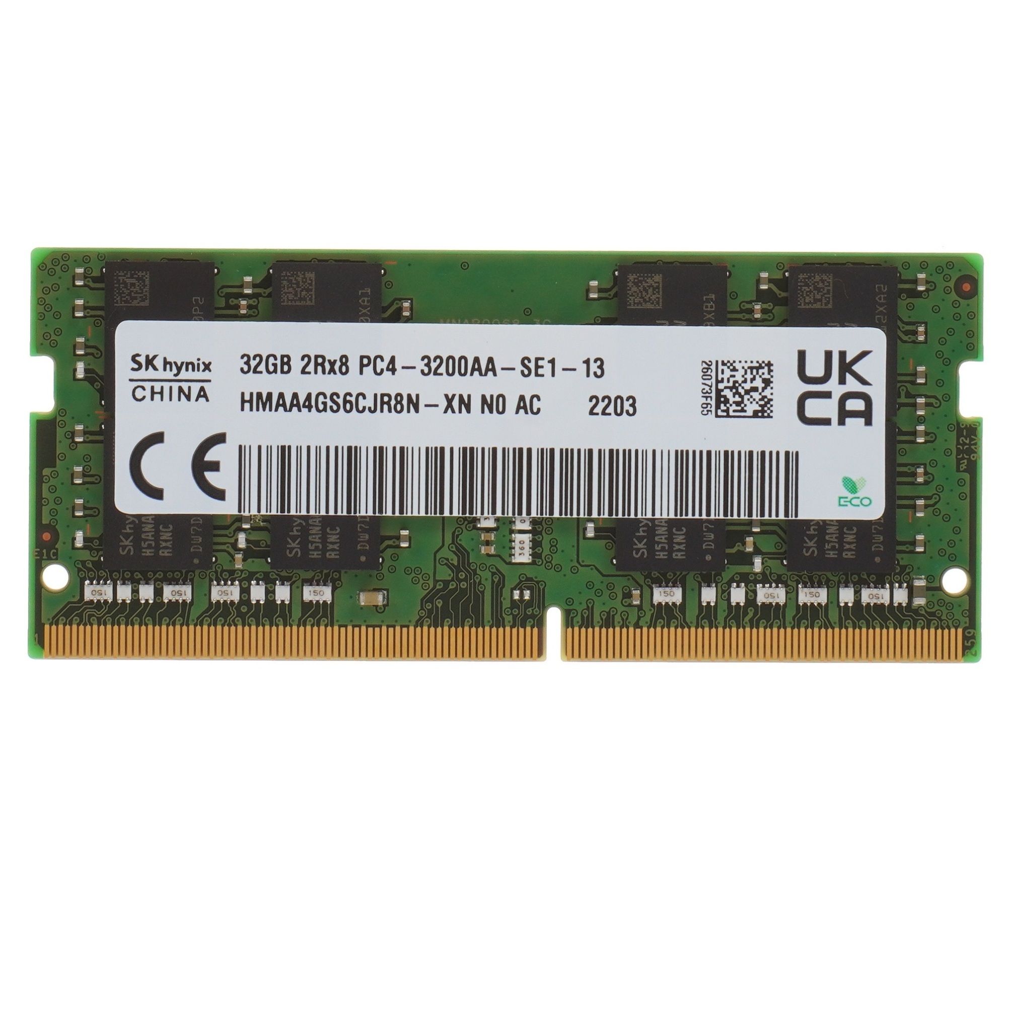 SK Hynix 32GB DDR4 (1x32GB) SODIMM 2Rx8 PC4-3200AA 3200MHz